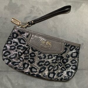 Animal print coach wristlet